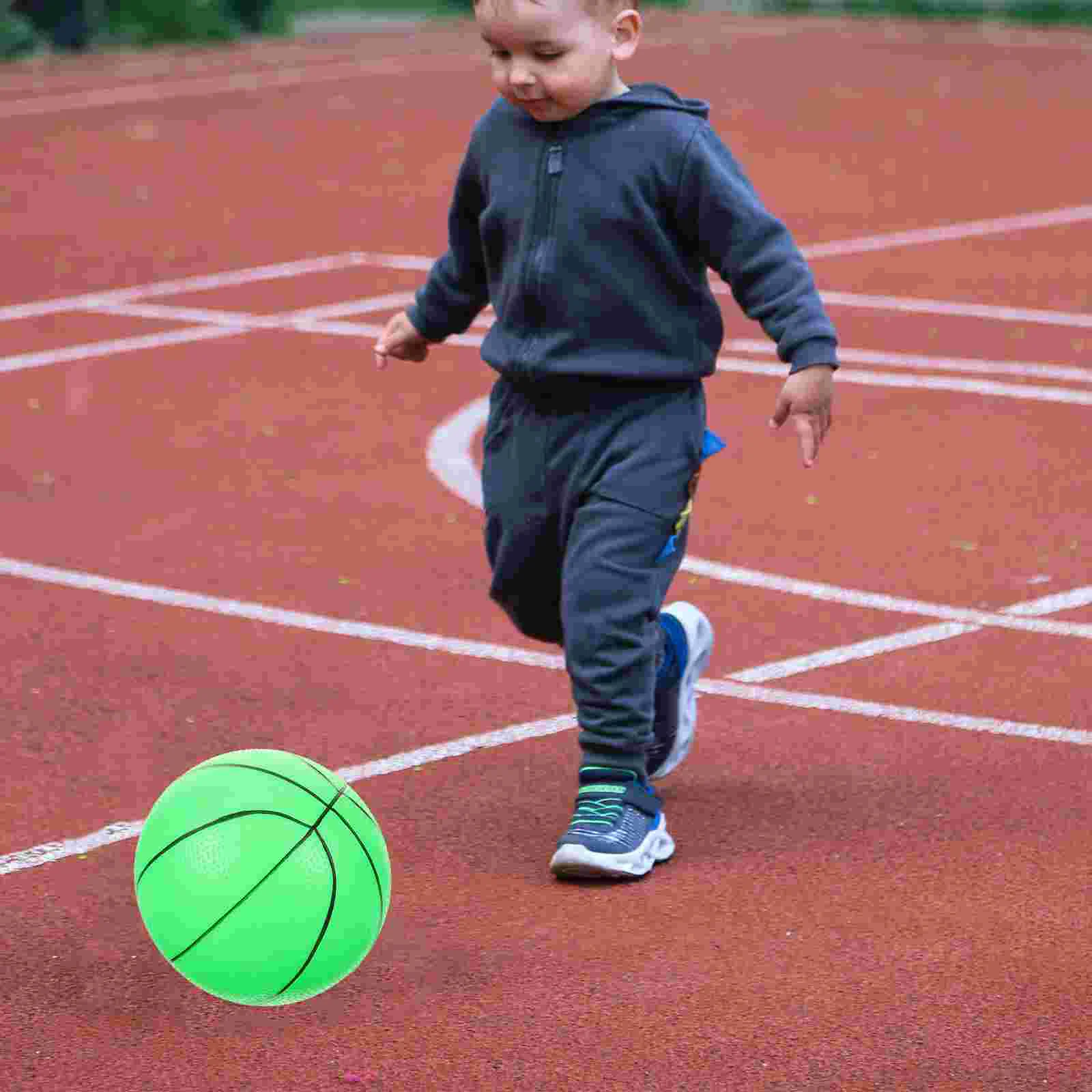 Pädagogischer Klopfball, leuchtender Basketball, leuchtendes Spielzeug für Kinder, glänzendes Grün für Kleinkinder