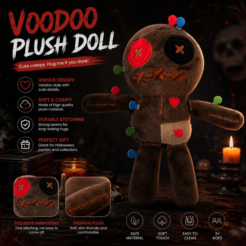 

Knitted Splicing Stitch Doll Soft Fluffy Halloween Ornament Festival Present