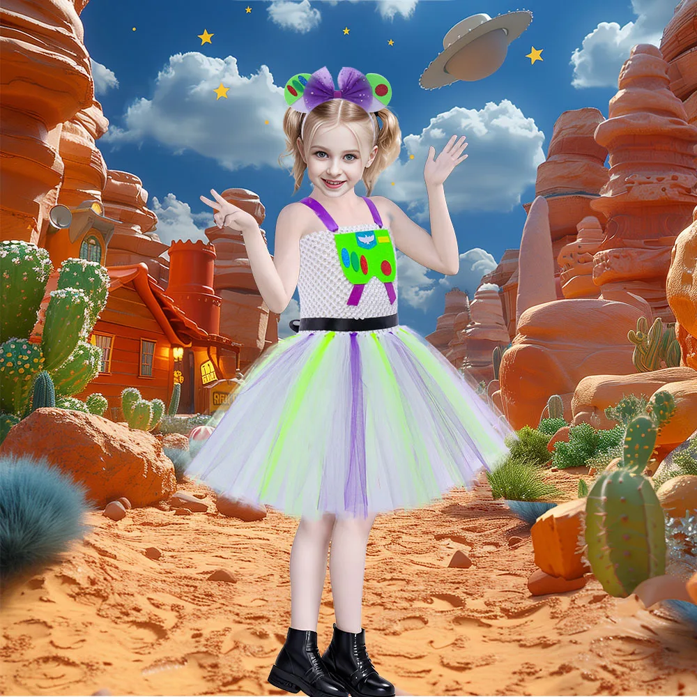 Toy Girls Costume Tutu Dress Kids Cartoon Movie Costume for Halloween Party Dresses Fancy Dress for Children Cosplay Costume