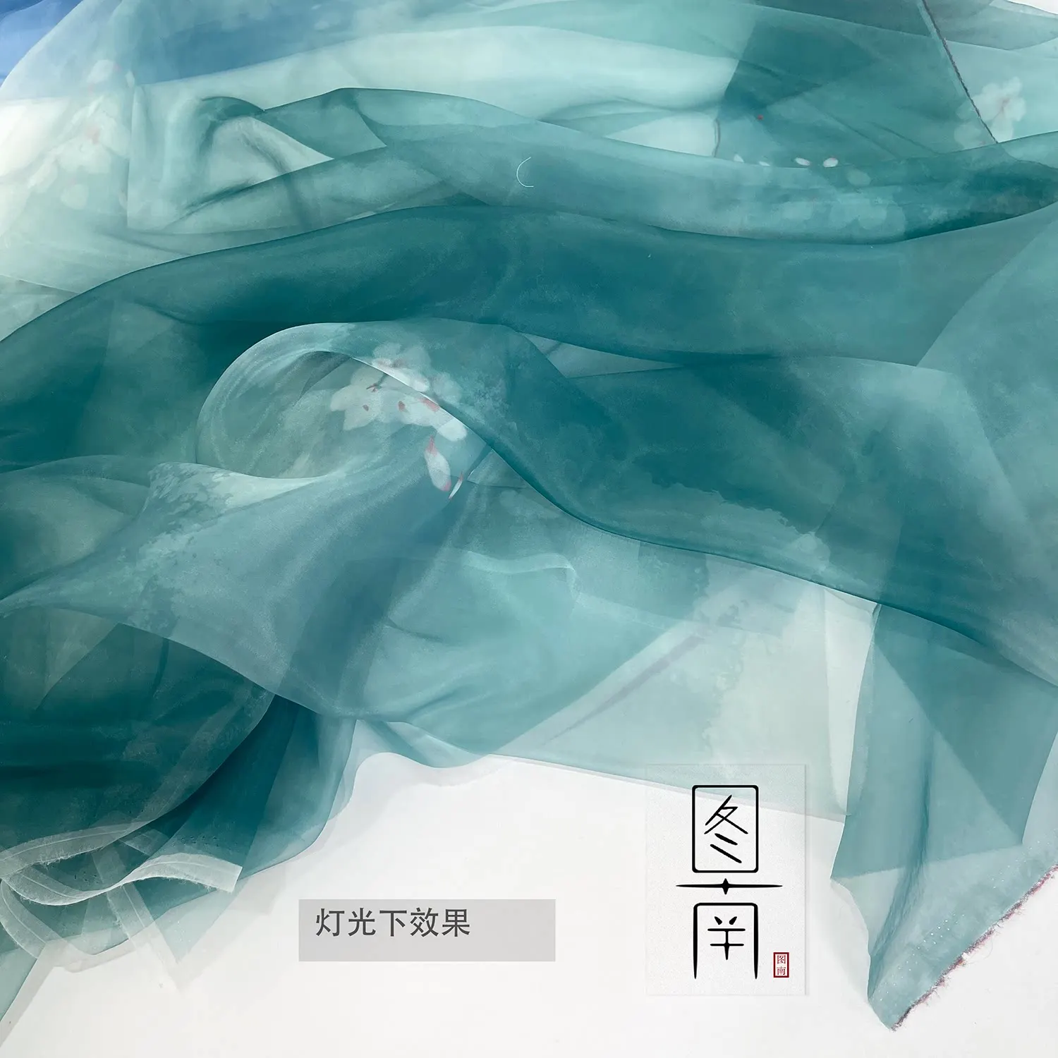 Designer Cloth Hanfu Ancient Style Printing Blooming Gilding Traditional Han Clothing Fabric Ultra-Thin National Wedding Fabric