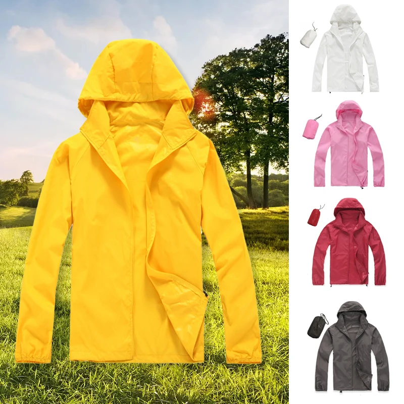 Ultra-Light Waterproof Jacket Sunscreen Thin Outdoor Sports Rain Coat Unisex Cycling Running Hiking Fishing Quick Dry Skin Coat