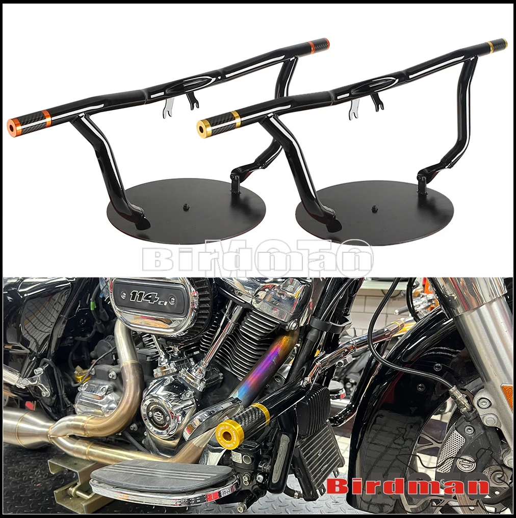

Motorbike Front Highway Crash Bars Engine Guard Bumper Protection For Harley Electra Glide Standard Ultra Classic Limited Police
