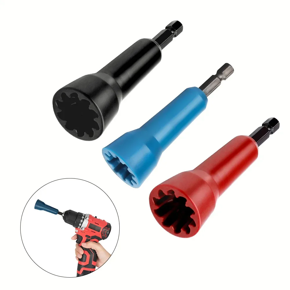 1pc Electrician Wire Twisting Tools 1/4"Hex Shank Twisting Wire Connector Sockets For Power Drill Drivers Quickly Twister