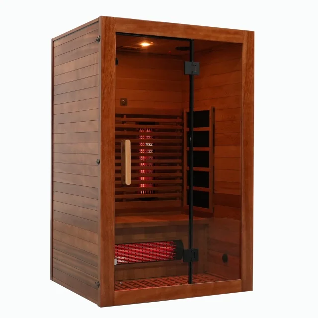 Factory Wholesale Smartmak 2 People Size Indoor Infrired Sauna High-end Style Full Spectrum Carbon