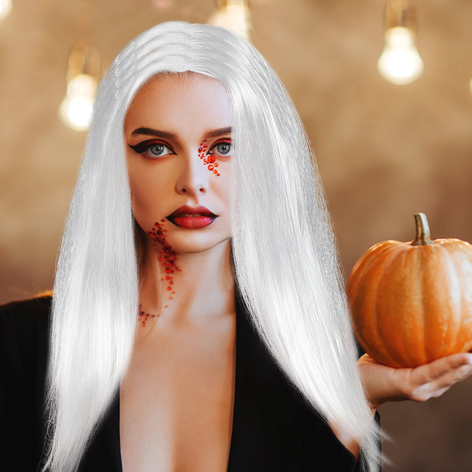 

Ghost Long Synthetic Cosplay Halloween Costume Haunted Masquerade Party Ghost Hair Halloween Cosplay Accessory