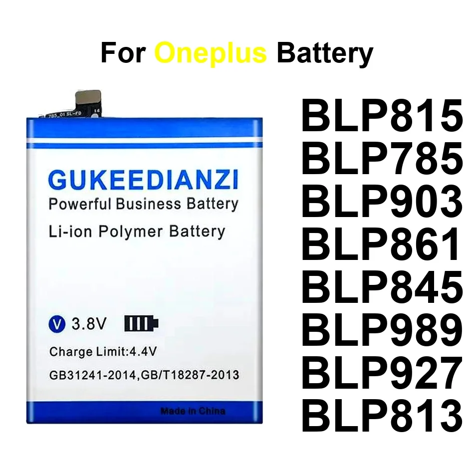 

Аккумулятор для мобильного телефона BLP813 BLP989 BLP785 3000-5550 мАч для Oneplus One Nord CE CE2 N10 N100 Z 2 3 Plus 5G Lite 2012 2015