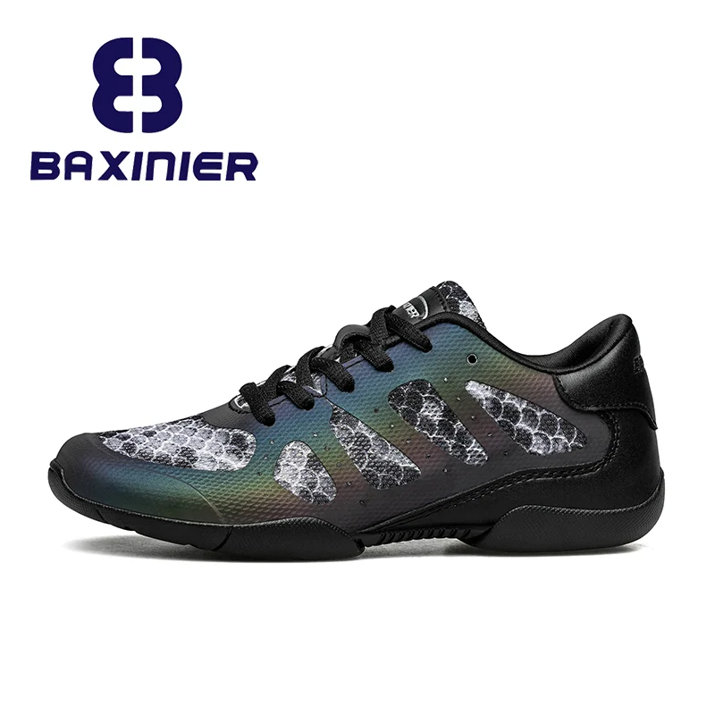 BAXINIER Girls Black Cheerleading Dance Trainers - Lightweight Breathable and Perfect for Youth Training and Competitions