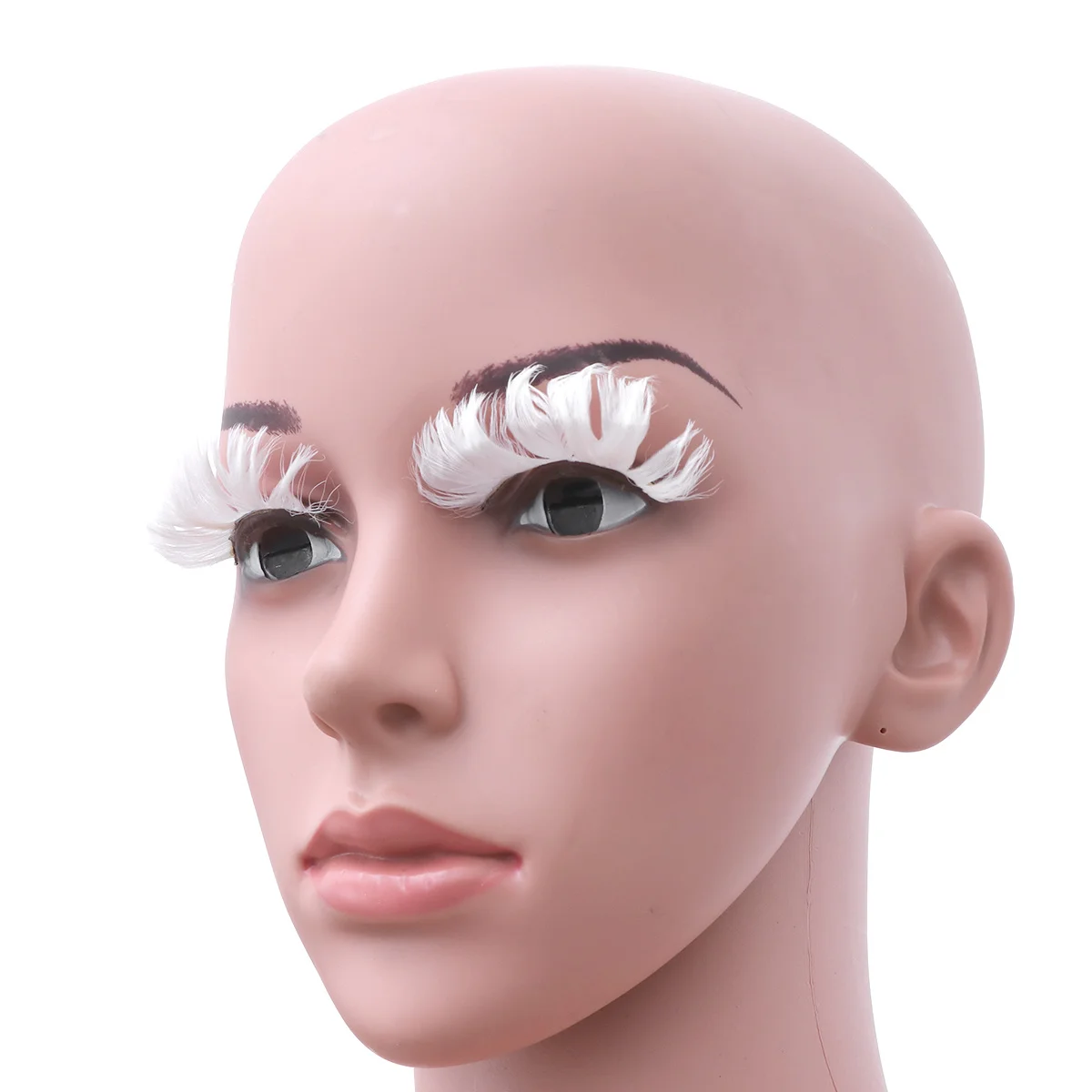 3 paires de faux cils de couleur Pure, sûrs et légers, pour spectacle, collecte de fête, Extension de maquillage pour les yeux, beauté