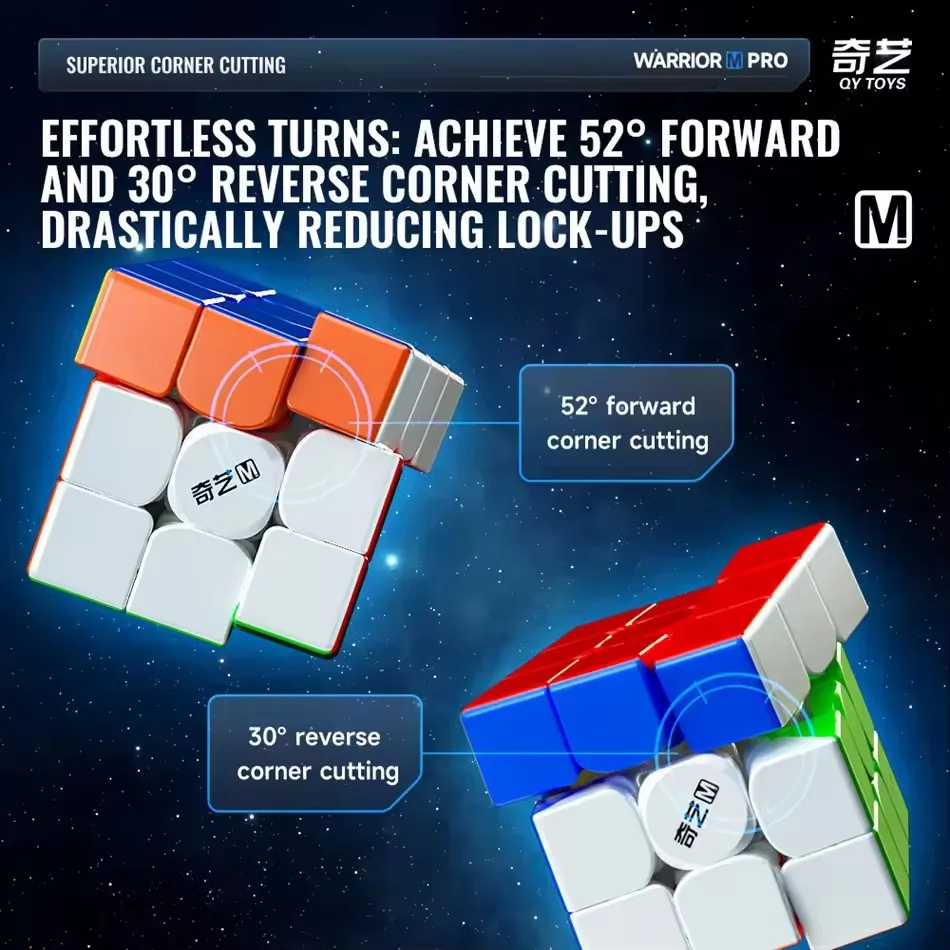 QiYi 3x3 Warrior M Pro Magnetic Magic Cube Professional Speed Puzzle Education Toys Birthday Christmas Gifts Cubo Magico Toys