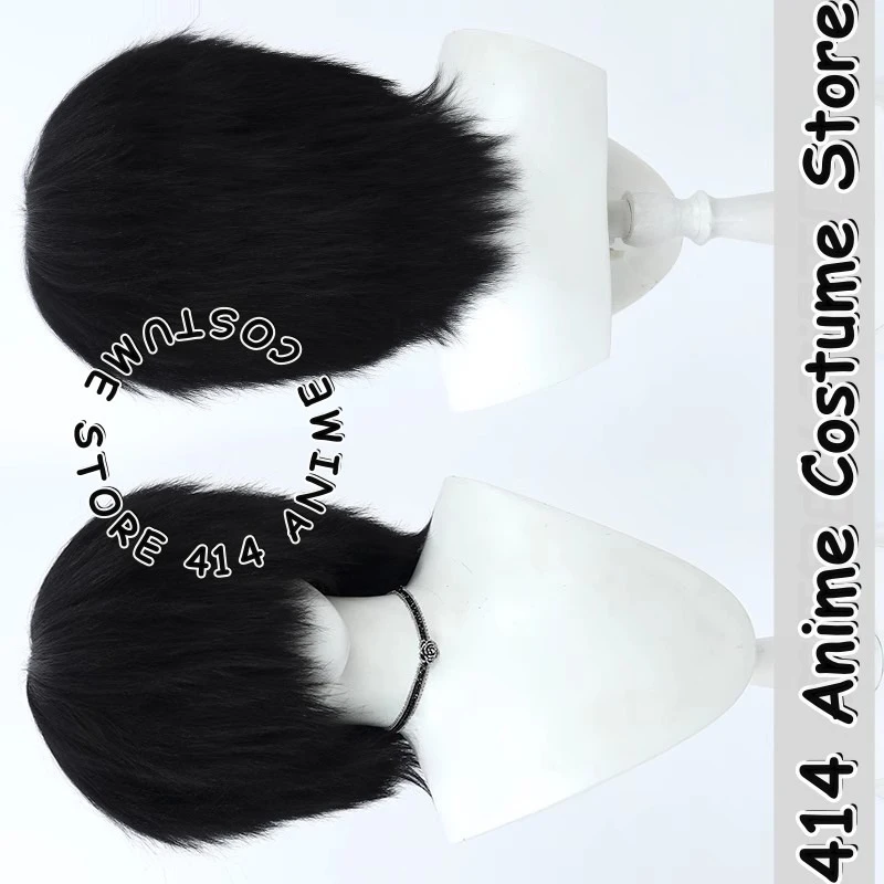 

Game & Anime Black-White Textured Cosplay Wig Cosplay Use Heat-Resistant Fiber Synthetic Hair