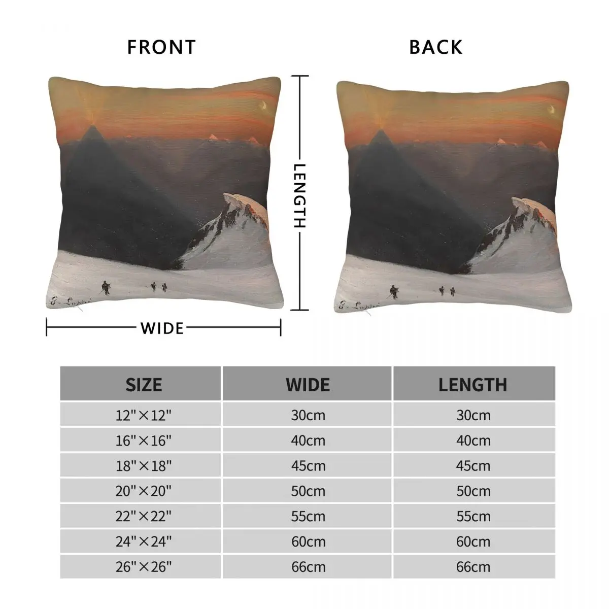 Shadow Of Mont Blanc Gabriel Loppﾩ Pillowcase Polyester Linen Velvet Pattern Zip Decor Pillow Case Room Cushion Case Wholesale
