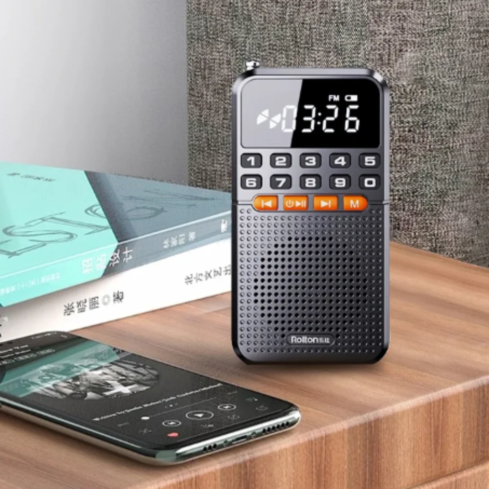 AM/FM Mini głośnik Bluetooth Latarka LED Przenośne radio Kieszonkowy odbiornik radiowy Walkman Czarna karta TF Odtwarzacz muzyczny Go Hiking