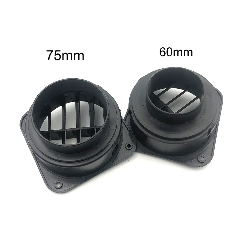 60 / 75 mm Flat Warm Air Outlet Square Ducting Pipe Connectors Vent For 2KW 5KW Webasto Eberspacher Chinese Heater Parts