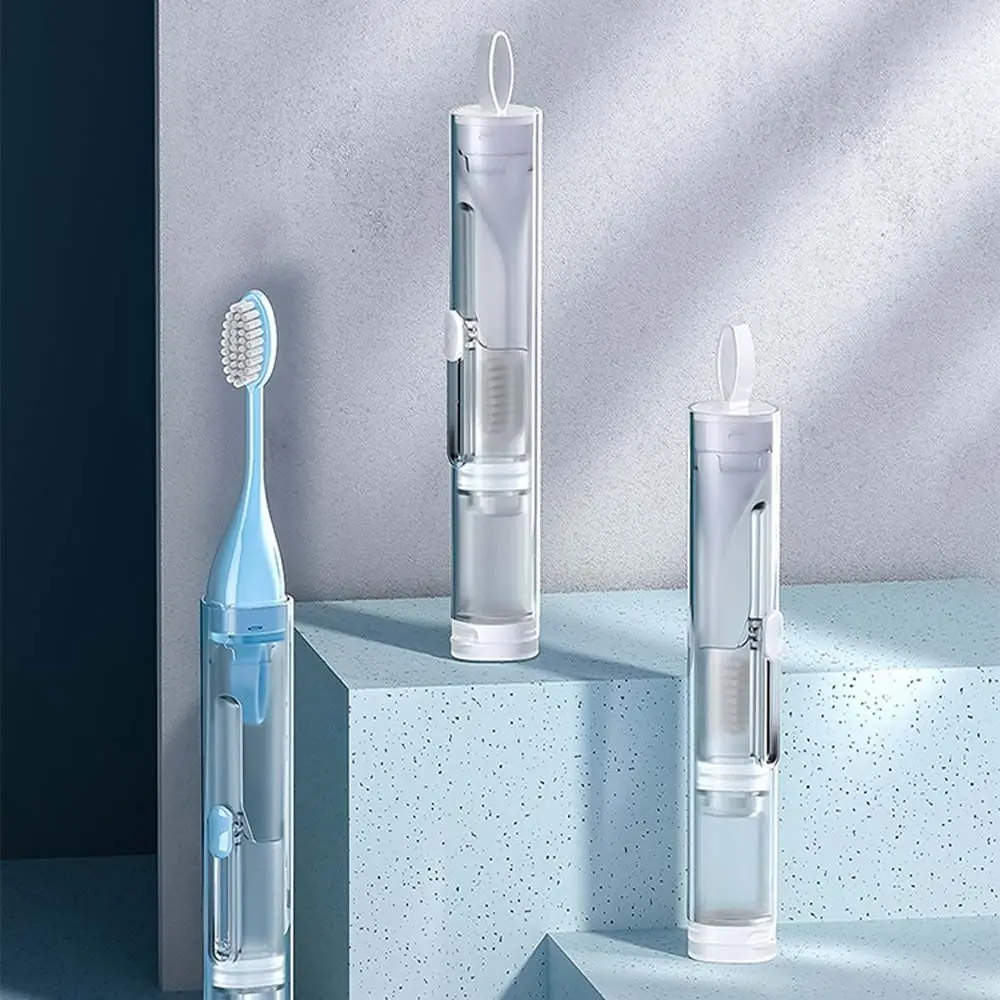 Immagine 5: Kit di stoccaggio per dentifricio pieghevole per escursionismo in plastica da viaggio Set di spazzolini per denti Strumenti per la pulizia dei denti