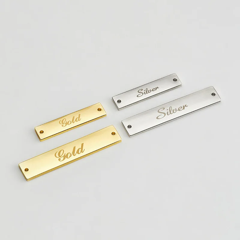 Handbag Accessories Manufacturer Design Metal Label Name Tag, Gold Metal Custom Made Logo Plate For Bag Hardware