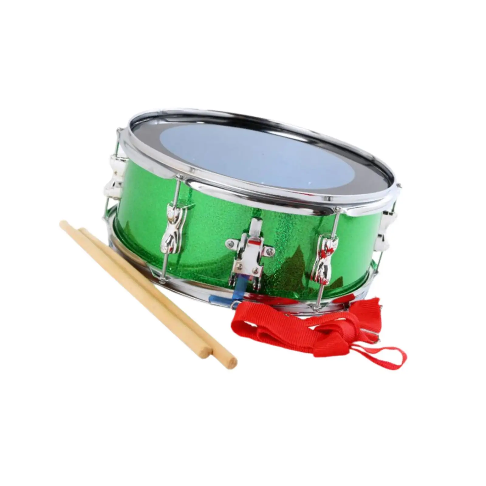 

13" Snare Drum Percussion Instrument with Shoulder Strap Portable Music Learning Music Drum Double Tone Drum Teens Beginners