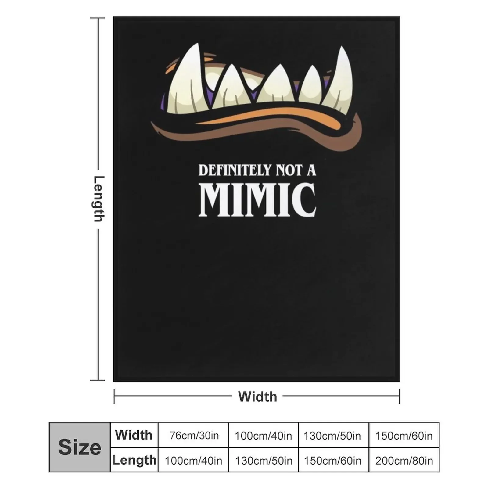 Definitely Not A Mimic Tabletop RPG Gaming Throw Blanket Beach Flannels Heavy Decorative Sofas Blankets