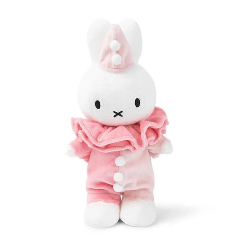 

Miffy Plush Toy Cute Cartoon Dutch Miffy Wearing Clown Costume Miffy Rabbit Limited Edition Plush Toy Soothing Doll Baby Gift