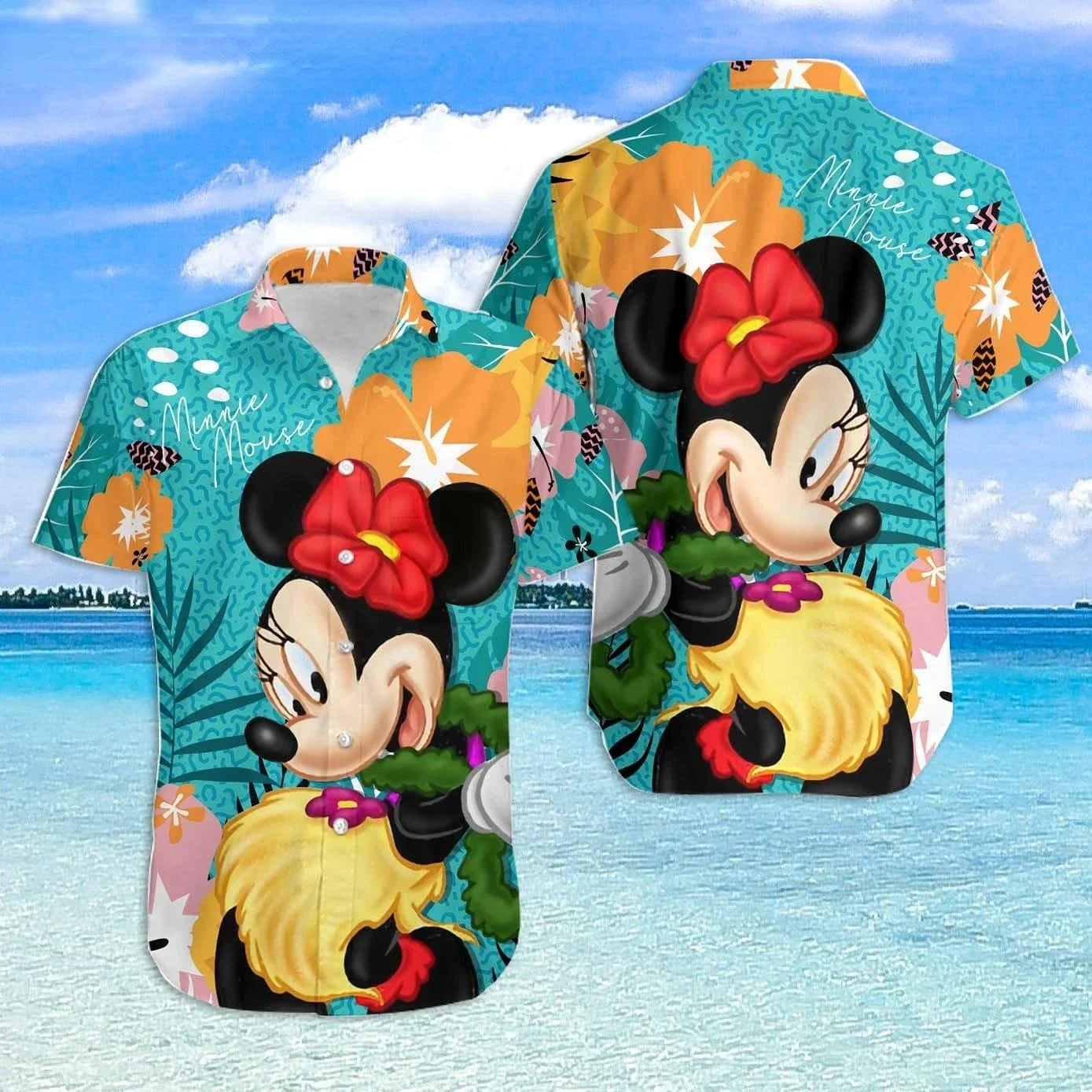 

Cute Disney Mickey Donald Duck Hawaiian Shirt For Men And Women T-shirt