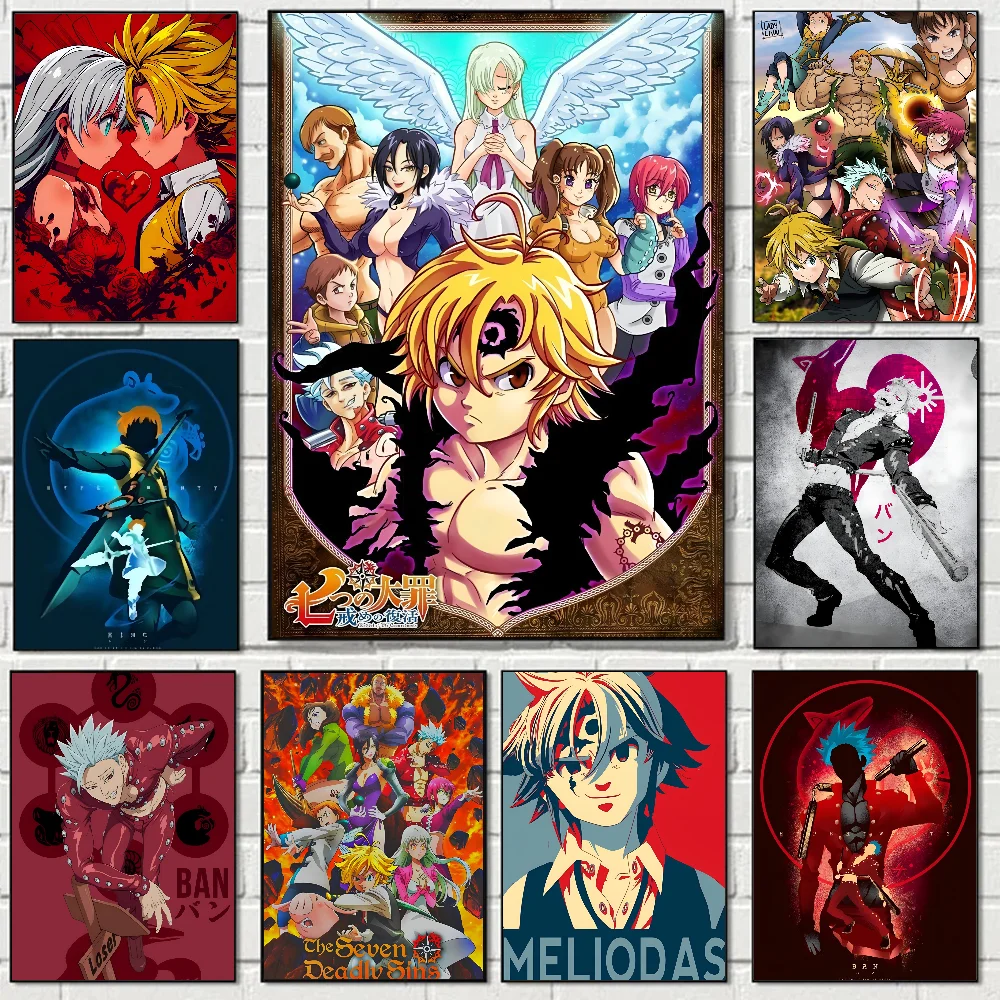 Japan Anime The Seven Deadly Sins Poster Poster Paper Print Home Living Room Bedroom Entrance Bar Restaurant Cafe Art Painting D