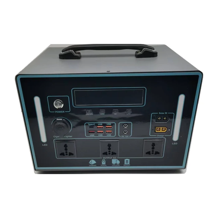 고출력 1200W LifePo4 휴대용 조명 에너지 스테이션 올인원 태양광 MPPT 야외 전원 공급 장치 (태양광 패널 포함) 썸네일 2