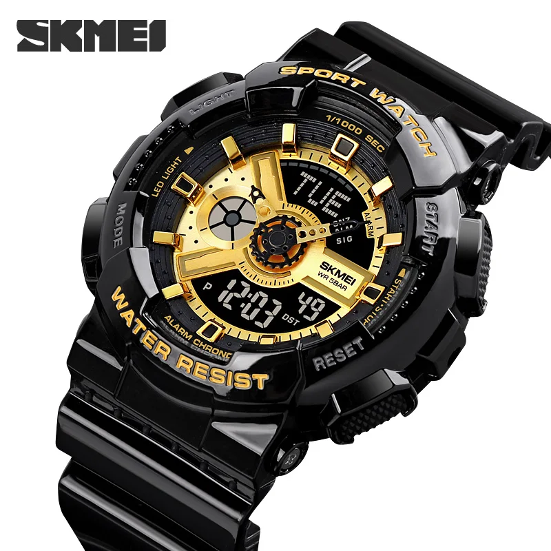 SKMEI World Time LED Light Digital Electronics Watches For Men Women Sports Quartz Watch Waterproof Wristwatches Horloges Mannen