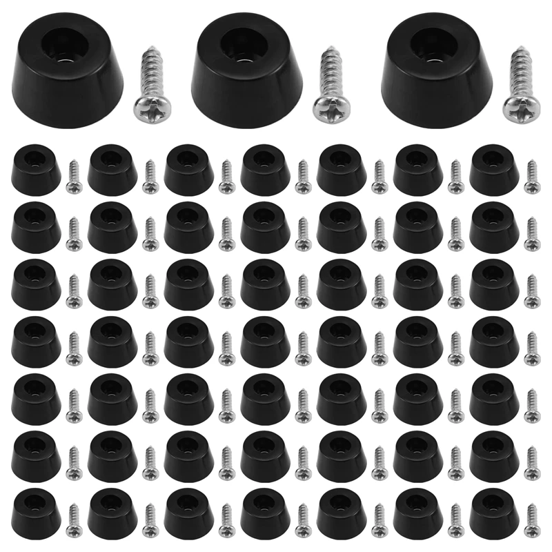 52PCS Rubber Feet For Cutting Board (0.31X0.59Inch) Anti Scratch Rubber Cutting Board Feet For Chairs & Other Furniture