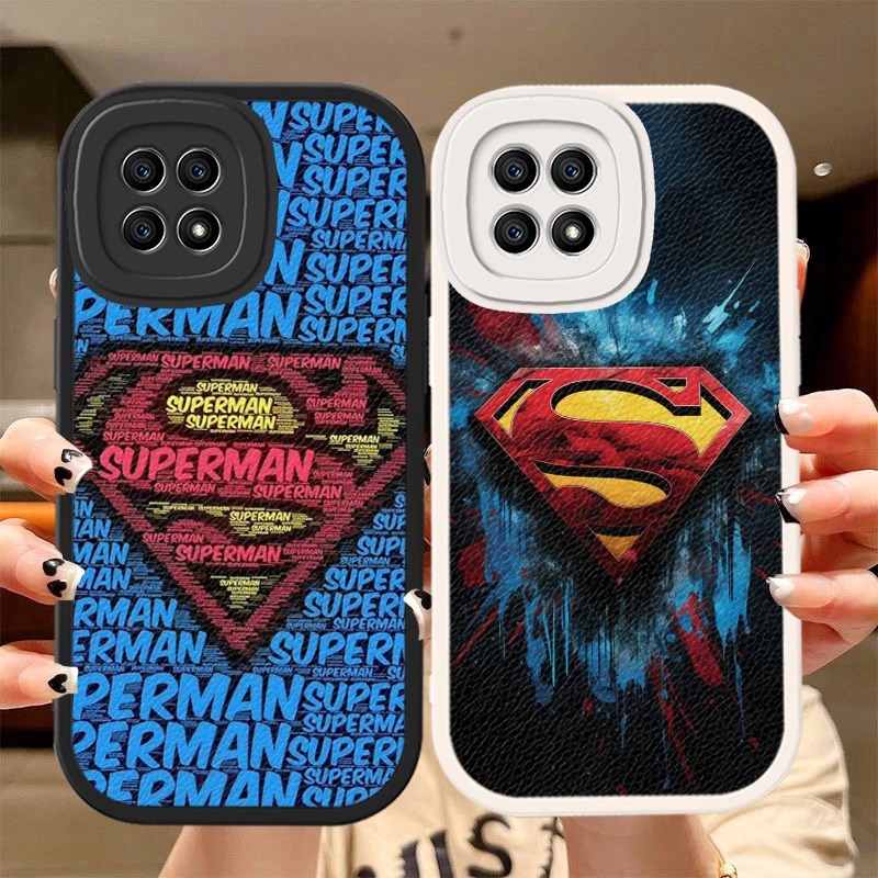 Cool Anime S-Superman Logo For OPPO A98 A94 A78 A76 A72 A58 A57 A55 A54 A53S Soft Protect Lambskin Phone Case