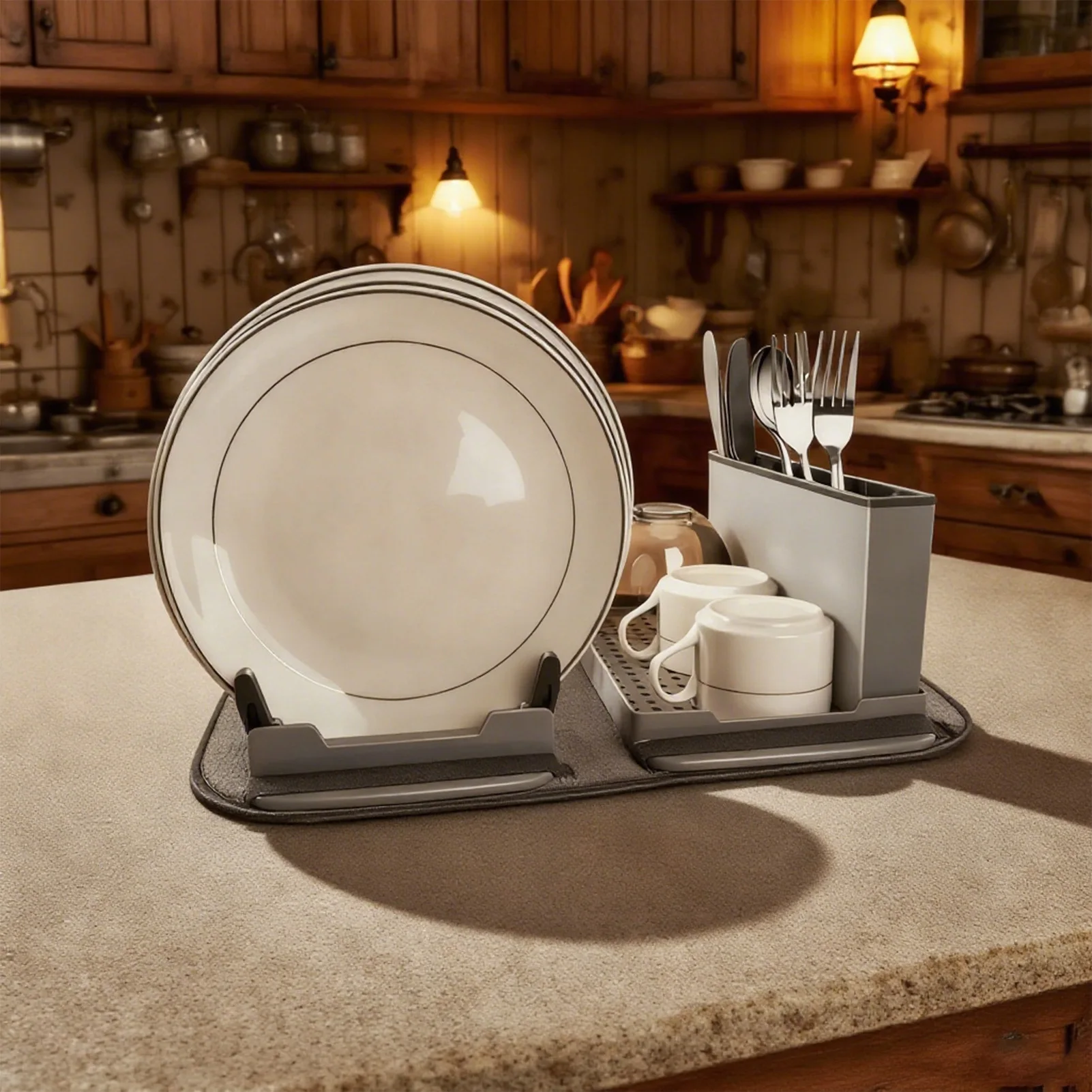 

Kitchen Organizer Rack Movable Thickened Draining Rack For Tableware Cookwares Multifunctional Kitchen Storage Holder 1pc