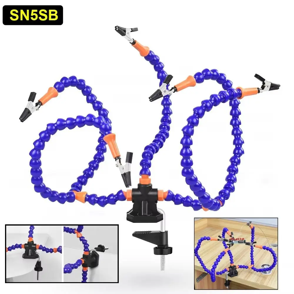 Soldering Helping Hands Tool Multi-Purpose Adjustable Soldering Station Holder Non-slip ABS Third Hand Tool Hobby Workshop