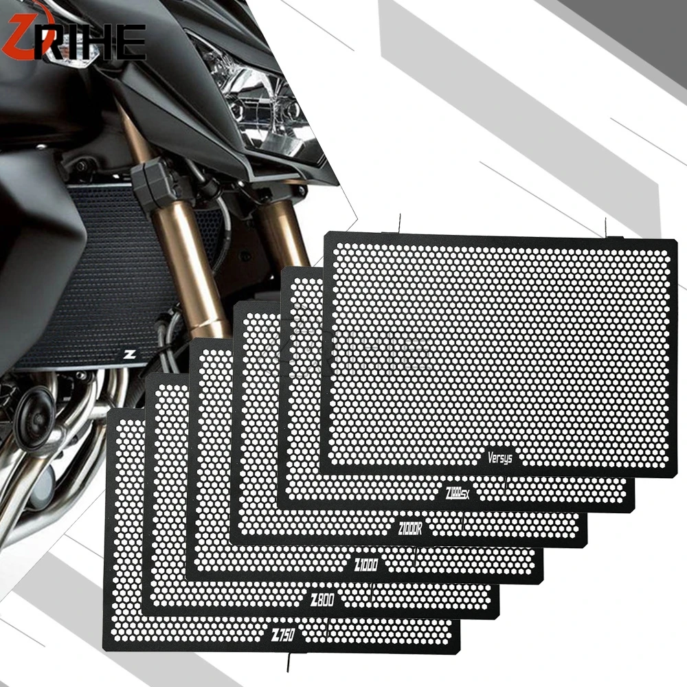 For Kawasaki Z750/S/R Z800 Z1000 R/SX Versys Ninja 1000 1100 SX Motorcycle Accessories Radiator Grille Guard Protector Cover