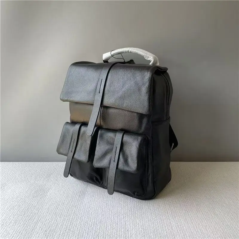 2026 New Fashion Genuine Leathe Backpacks Luxury Brand Female Real Natural Leather Ladies Girl Student Casual Backpack