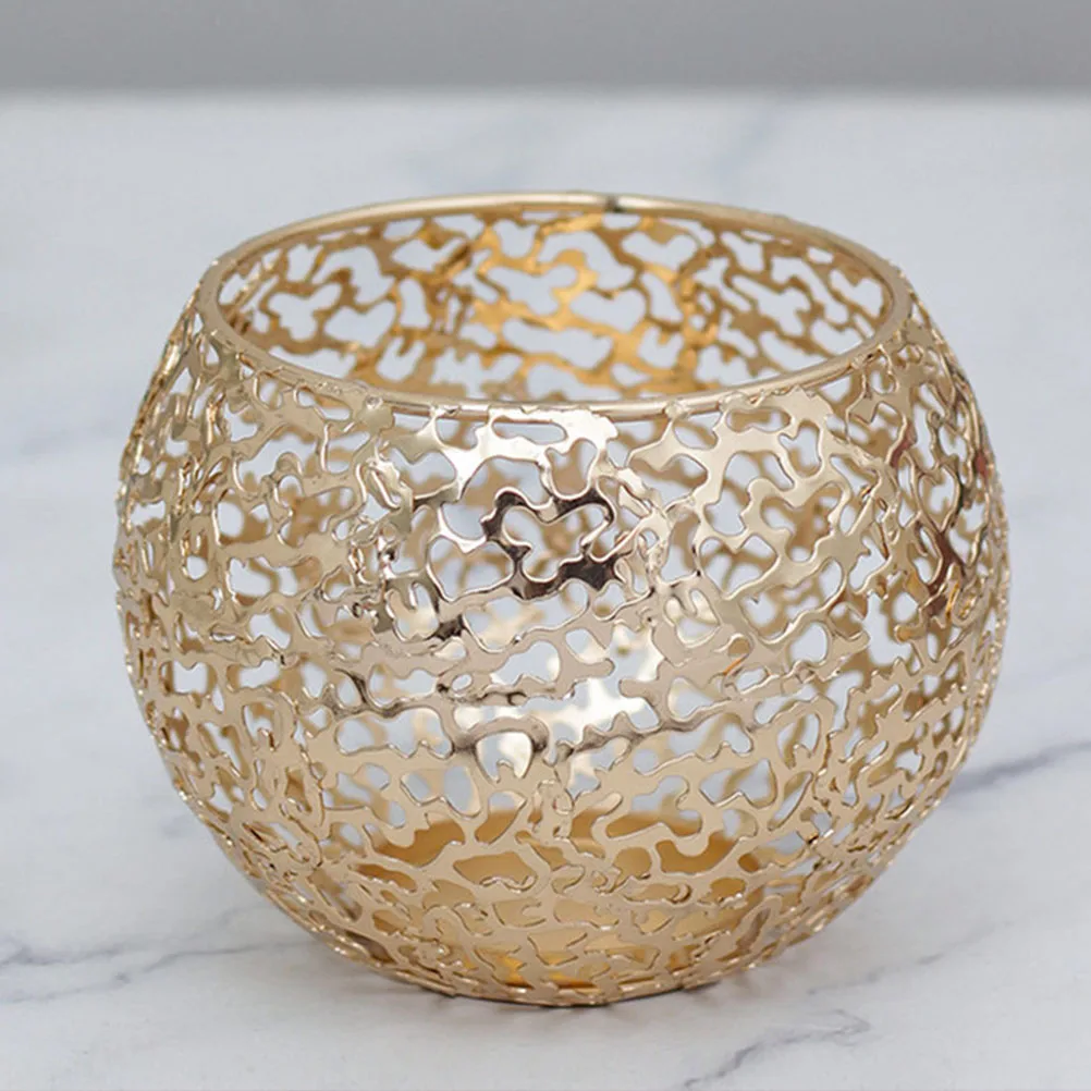 

Golden Lantern C Holder Iron Art Metal Unique Home Office Wedding Decor Geometric Shape Tea Light Holder C Cup