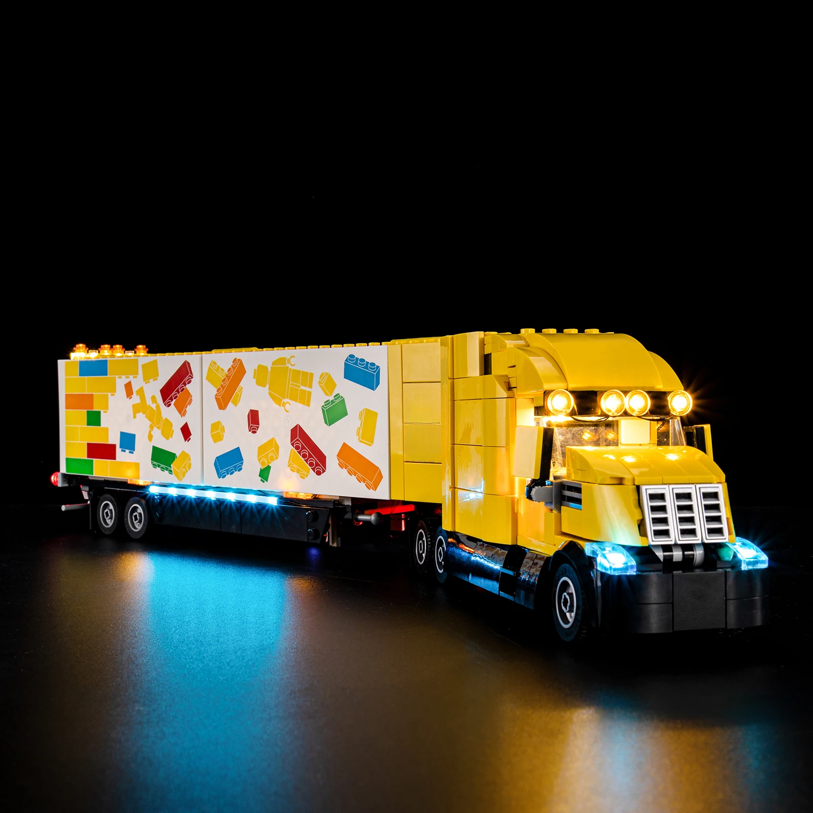 

LED Light Kit For Yellow Delivery Truck 60440 Building Blocks (Only Light Kit Included)