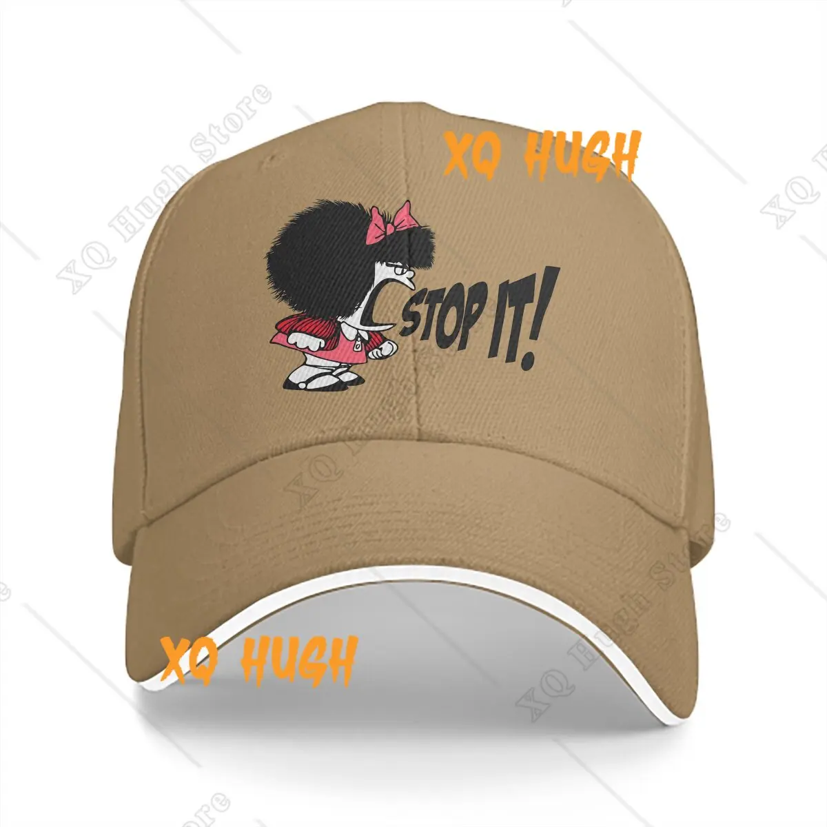 Washed Men's Baseball Cap Stop It Trucker Snapback Caps Dad Hat Mafalda Quino Comics Manga Girl Golf Hats