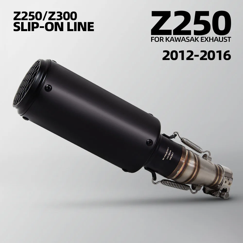 

Motorcycle Exhaust Slip on Line Middle Pipe Project Muffler For Ninja250 Ninja300 Z250 Z300 2012-2016