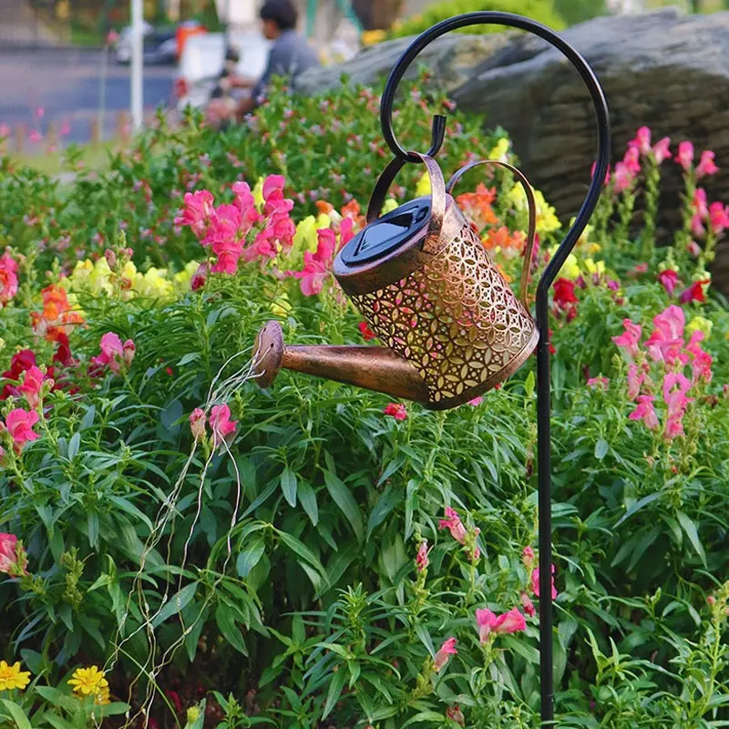 Imagem -05 - Led Solar Watering Can Light Lanterna de Chaleira Suspensa Lâmpada ao ar Livre Decoração do Jardim