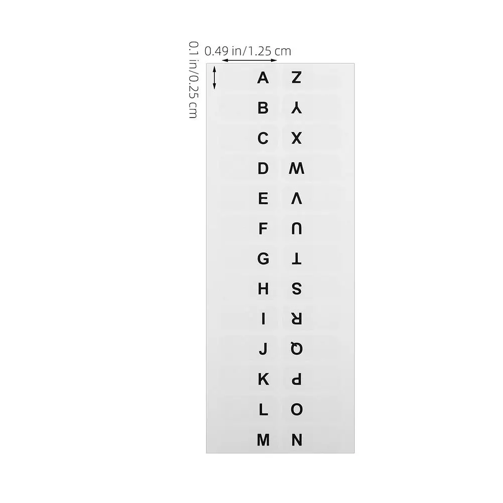 10 Sheet White Alphabetical Index Tabs Writable Adhesive Book Annotation Tabs for School Office Files Book Note Stickers