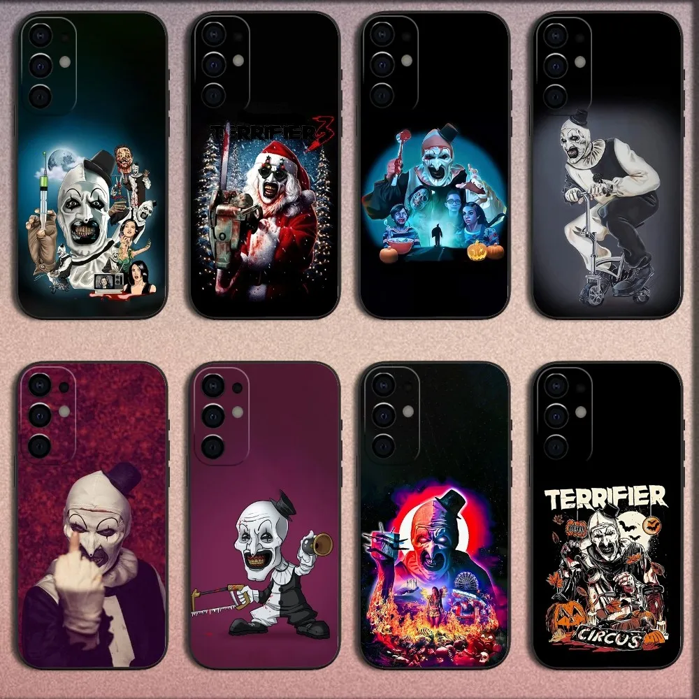 Art the Clown T-Terrifiers Phone Case For Samsung S25,S24,S21,S22,S23,S30,Ultra,S20,Plus,Fe,Lite,Note,10,9,5G Black Soft Cover