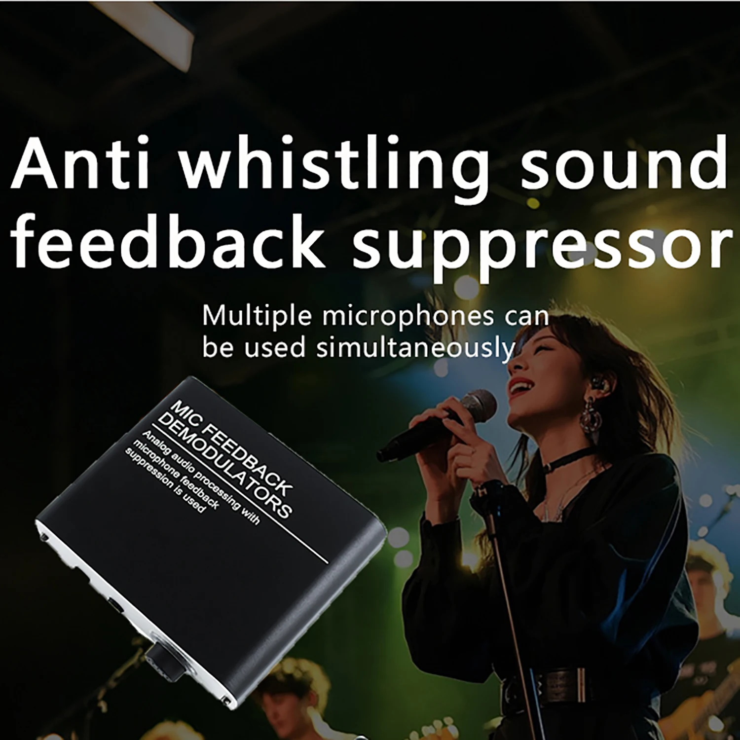 

GAX-ZX01 portable microphone feedback suppressor wired wireless anti howling microphone speaker frequency shifter