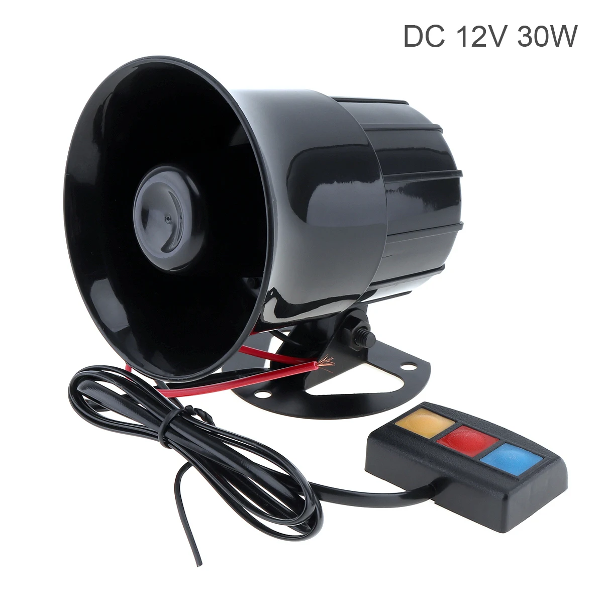 

30W 12V Car Siren Horn Speaker 105db Loud 3 Sound Siren Warning Alarm Electric Horn for Auto Motorcycle