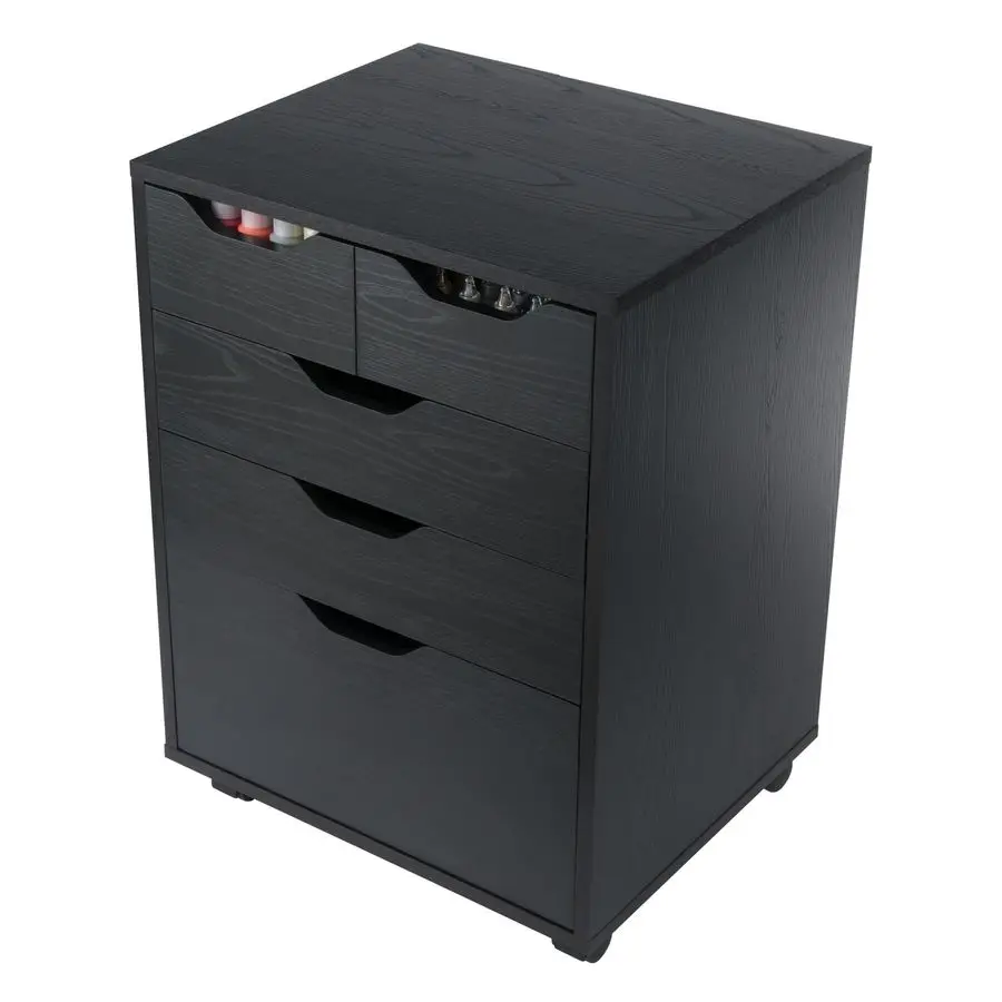 

Halifax Bins amp Drawers Mobile Cabinet, for Home Office, Black