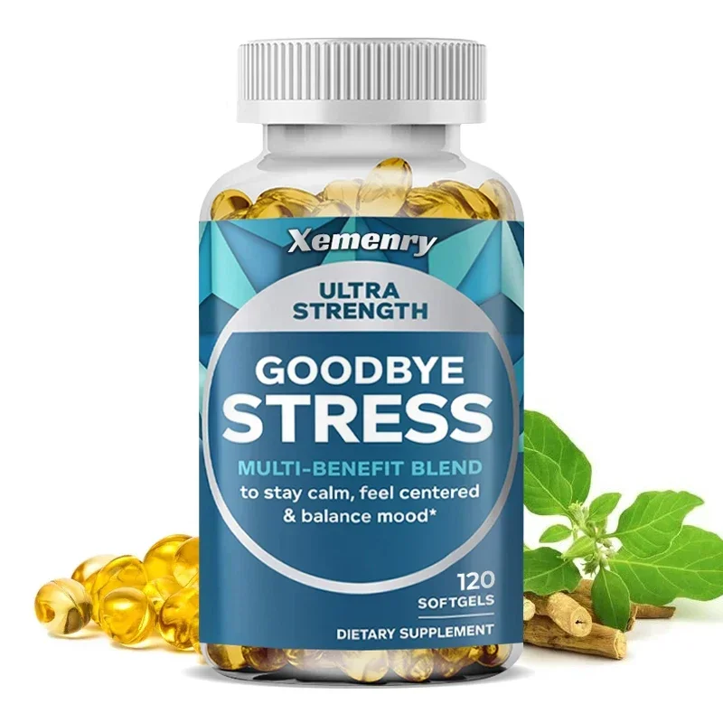 Stress Relief Capsules with GABA, L-Theanine, Gluten-Free and Non-GMO