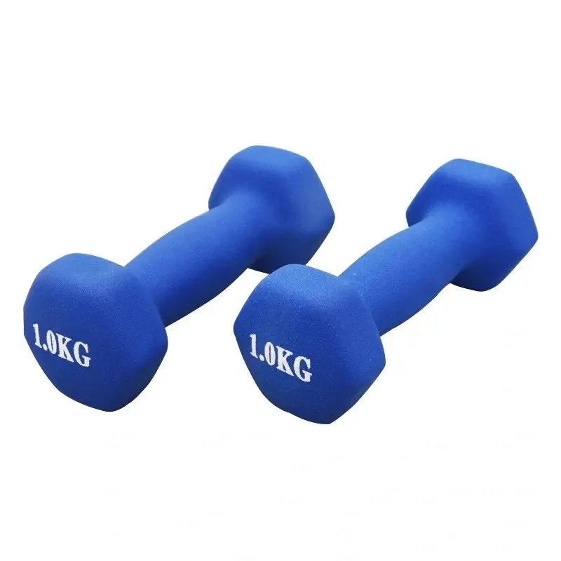 High Quality Wholesale Weights Lifting Gym Fitness Equipment Customized Vinyl Dumbbell/1KG Neoprene Dumbbell Set For Sale