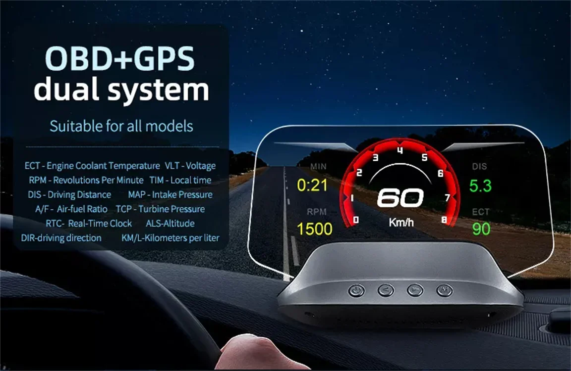 Lancol High Quality Car Automotive HUD Head Display C3 Head up Display Navigation Support Google Map
