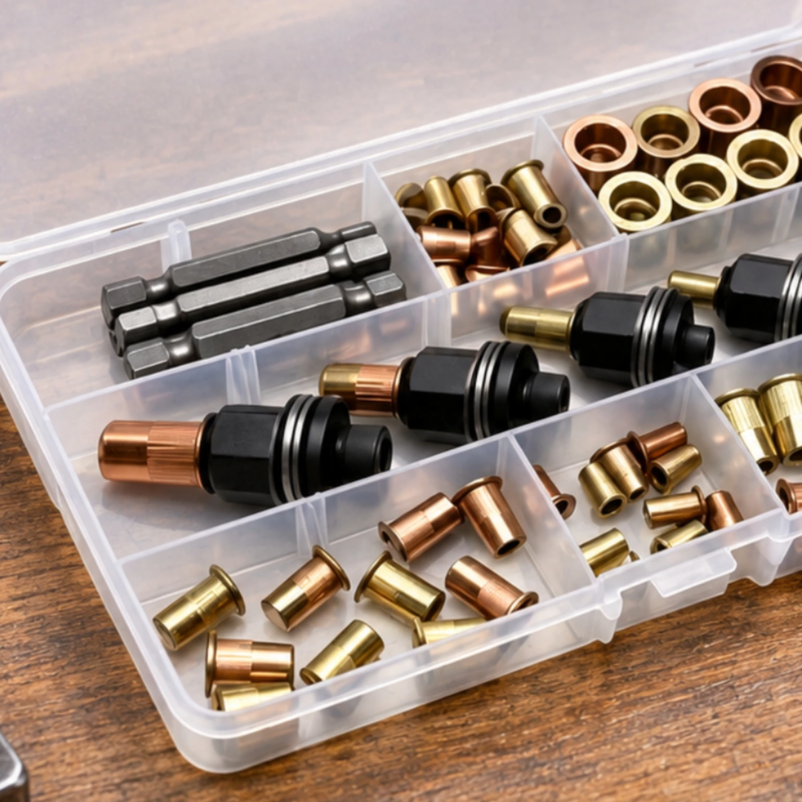 50 Pieces Metric Rivet Nut Assortment Long-Lasting Zinc-Plated Rivet Nut Assortment Threaded Nutsert Set Easy to Install Flush