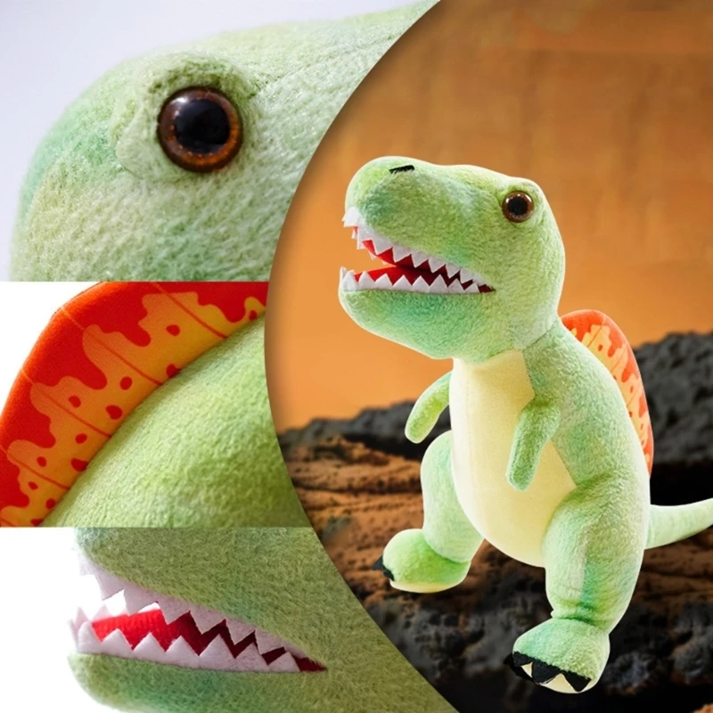 Dinosaur Plush Doll Hand Puppet Toy With Realistic Detail For Storytelling Game Parents Kids Family Activity Toy