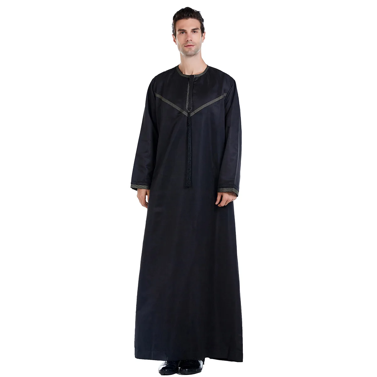 Men Muslim Islamic Clothing Arabic Dubai Traditional Abaya Dress Kaftan Turkish Ramadan Bairam Eid Prayer Jubba Thobe Long Robes