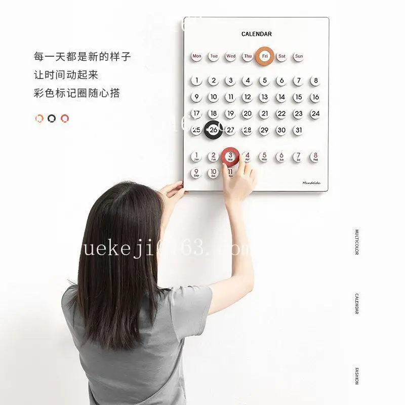 Personalized Creative perpetual calendar Wall Art Calendar for Home Decoration, Wood Made DIY home decoration