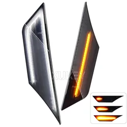Side Marker Light for Honda Civic 2016-2021 Gen Civic Sedan Coupe Hatchback Sequential Amber White Front Bumper Reflector